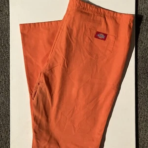 Dickies Orange Draw String Scrubs Size M - Picture 1 of 7