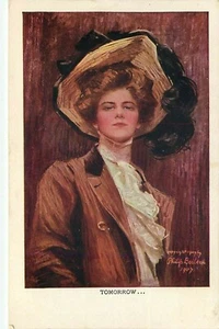 PHILIP BOILEAU ILLUSTRATION - TOMORROW - OLD POSTCARD VIEW - Picture 1 of 2