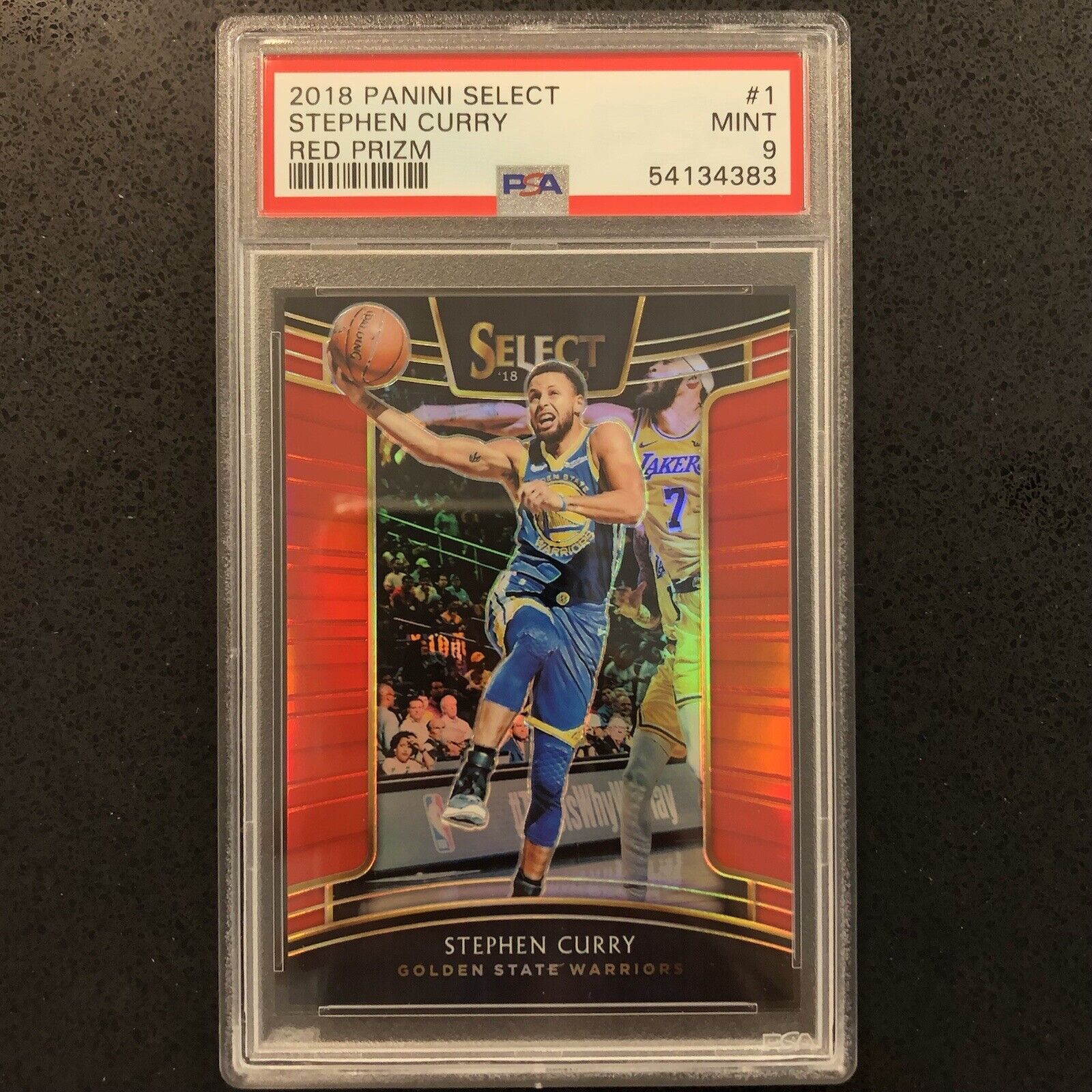 2018-19 Select Stephen Curry Concourse Red Prizm /199 MINT PSA 9