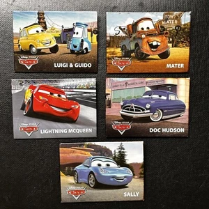 lot of 5 promo pins Pixar Cars 2006 Mater Doc Hudson Lightning McQueen Sally - Picture 1 of 11