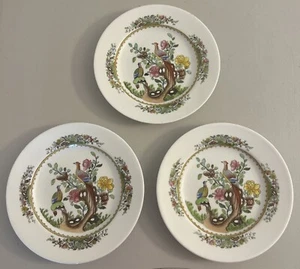 Vintage Spode Copelands China H&H Pheasant Pattern Small Plate Set Of 3 - Picture 1 of 11
