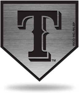 Texas Rangers Auto Emblem Decal Premium Solid Metal Antique Nickel Design... - Picture 1 of 1