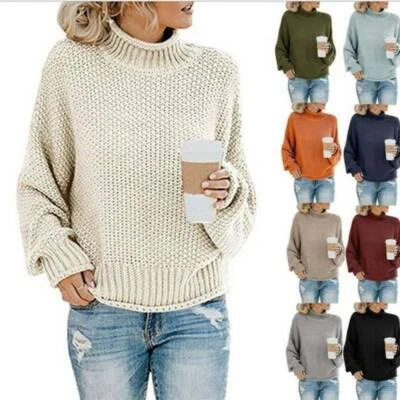 Pullover Ladies Sweater Winter Long Plus Size Knitted Tops Jumper    Sleeve - Image 1 of 4