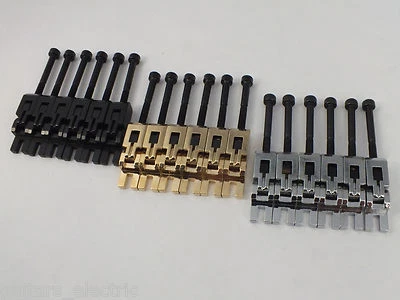 GUITARS ELECTRIC Juego de 6 SILLAS DE MONTAR DE PUENTE Y TORNILLOS DE BLOQUEO para Puentes Floyd Rose en 3 colores