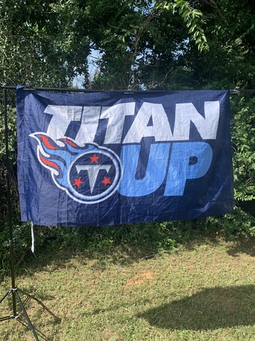 Tennessee Titans Titan Up Flag 5’ x 3’ Red, White and Blue Cover
