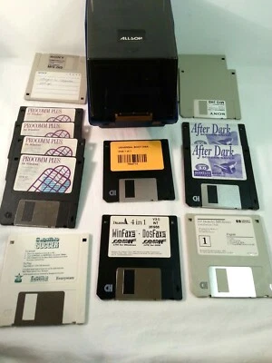 Vintage Software Lot 3.5 Floppy Disk with Allsop Storage Box - Image 1 of 4