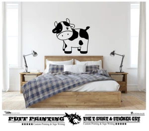 COW Small - Grande Wall Art, Adesivi in vinile per camera da letto artigianali auto ragazze ragazzi - Foto 1 di 5