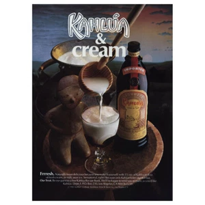 1986 Kahlua & Cream: Frrresh Vintage Print Ad - Picture 1 of 1