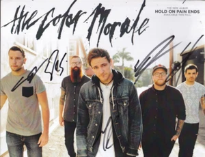 The Color Morale band REAL hand SIGNED 7x9" Hold on Pain Ends Promo Photo #2 COA - Picture 1 of 2