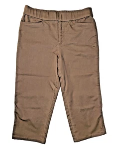 Pantalones capri "intro Love the fit" algodón tostado elástico pierna recta 10P 10 - Imagen 1 de 4