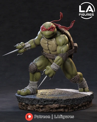 Raphael figure - TMNT - 3d printed model - 3D figure - 1/6 1/10 scale Cover