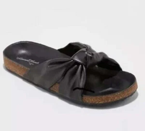 Sandalias de plantilla de hilo universal, talla 8, negras sin cordones - Imagen 1 de 1