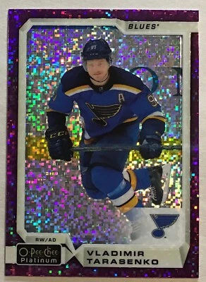 2018-19 VLADIMIR TARASENKO O-PEE-CHEE PLATINUM VIOLET PIXELS PARALLEL #130 BLUES - Image 1 of 2