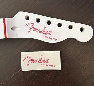 John 5 Ghost Telecaster headstock  logo Raised UV DTF  Sticker Decal RED - Picture 1 of 6