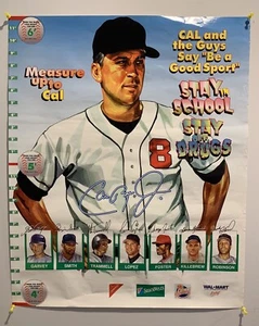 Cal Ripken Jr Poster Promo "Stay In School Stay Off Drugs" 24 x 19,5 in Raro - Foto 1 di 13