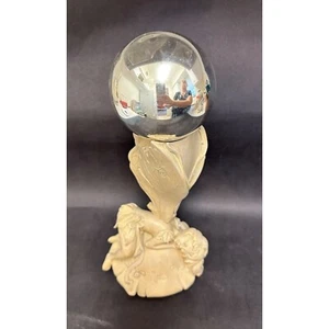 Sleeping Fairy Statue With Mirrored Gazing Ball Garden Home Collections Etc - Picture 1 of 8