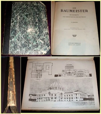 1907 Der Baumeister, German architecture Art Nouveau houses illustrated yearbook - Image 1 of 4
