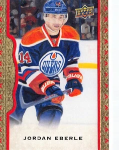 2014-15 UD Masterpieces Framed Red Cloth #113 Jordan Eberle /100 - Picture 1 of 2