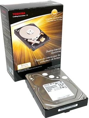 ⭐ Retail Toshiba 5TB 100% Health Model MD04ACA500 F/W: FP2A - Image 1 of 2