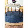 Braided Rugs Jute Rag Natural Fiber Rug Vintage Floor Mats Runner 120x120 cm 