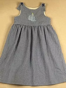 Vtg Kelly's Kids Dress Girls Sz 5/6 Blue Gingham Boutique Sundress Cinderella - Picture 1 of 8