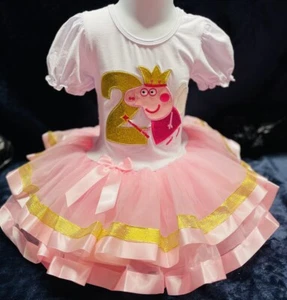 Pig Princess Birthday Party  Tutu Dress Pink 2nd Birthday - Picture 1 of 3