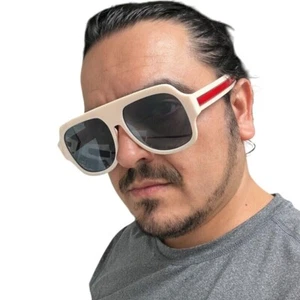 Sunglasses Retro Square Frame Fashion Shades for Men Beach Style Elegant Model - Picture 1 of 4