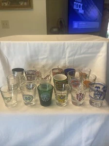 Lot of 20 Sport Team Shot Glasses Pro College Super Bowl Hall Of Fame - Picture 1 of 8