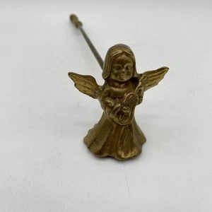 Vintage Angel Brass Candle Snuffer Long Brass Handle - Picture 1 of 13