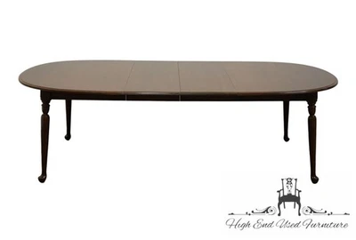 ETHAN ALLEN Georgian Court Solid Cherry Traditional Style 94" Oval Dining Tab... - Image 1 of 4