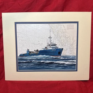 Betty King Vestuto Print COA Signed F/V IMPALA ICICLE SEAFOODS - Picture 1 of 4