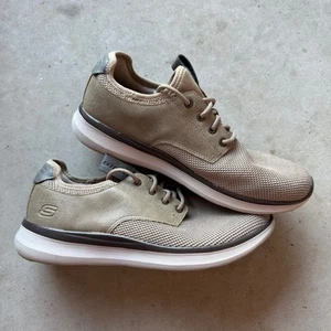 Skechers Schuhe Herren Größe 10,5 Beige Klassische Passform Luftgekühlt Turnschuhe SN 66272 TPE - Bild 1 von 12