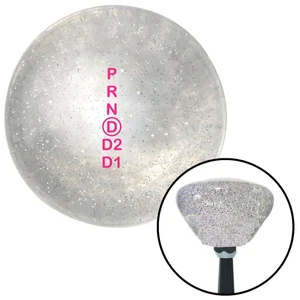 Pink ShiftPattern61n Clear Retro Metal Flake Shift Knob w/ M16x1.5 Insert Auto - Picture 1 of 16
