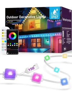 Permanente Außenleuchten für Haus, 150FT RGB Leuchten mit App/Fernbedienung,... - Bild 1 von 6