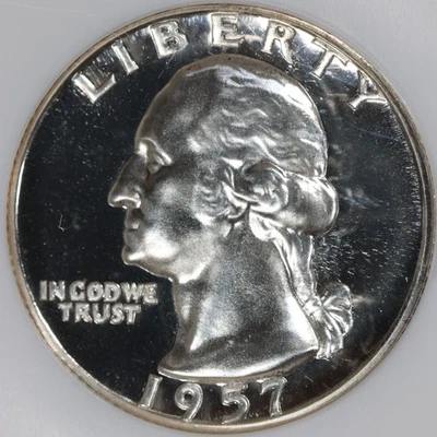1957 Proof Silver Washington Quarter - NGC PF67CAM - Image 1 of 4