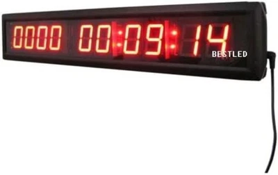 Ultra Bright Red Countdown Clock - 10 Digit Long-Lasting Timer in Aluminum Case - Image 1 of 3