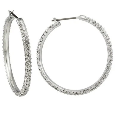 Pendientes de aro Swarovski chapados en rodio 5389432 Foto 1 de 4