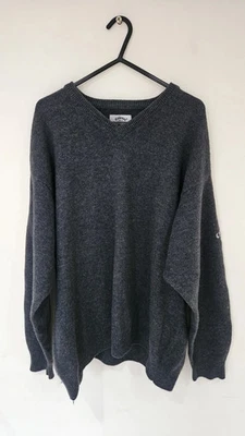 Vintage Callaway Golf Jumper Mens Large Relaxed 100% Lambswool Knit Grey Sports - Image 1 of 4
