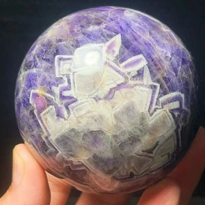 Natural Dreamy amethyst sphere Crystal Stone Healing Crystal Gift L6822 - Picture 1 of 11