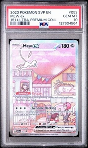 Pokemon Mew ex 151 Ultra-Premium Coll. Full Art Promo SVP EN 053 PSA 10 gemas como nuevo - Imagen 1 de 3