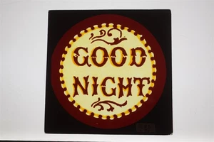Good Night Motto Slide - Colour Glass Lantern Slide - Picture 1 of 1