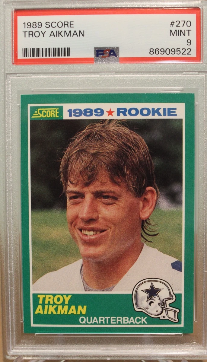 Troy Aikman Football Grade 9 Rookie Sports Trading Cards