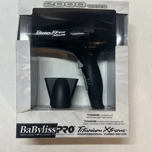 NEU BaBylissPRO Haartrockner Titanium Xtreme Professional Turbo 2000W schwarz - Bild 1 von 1
