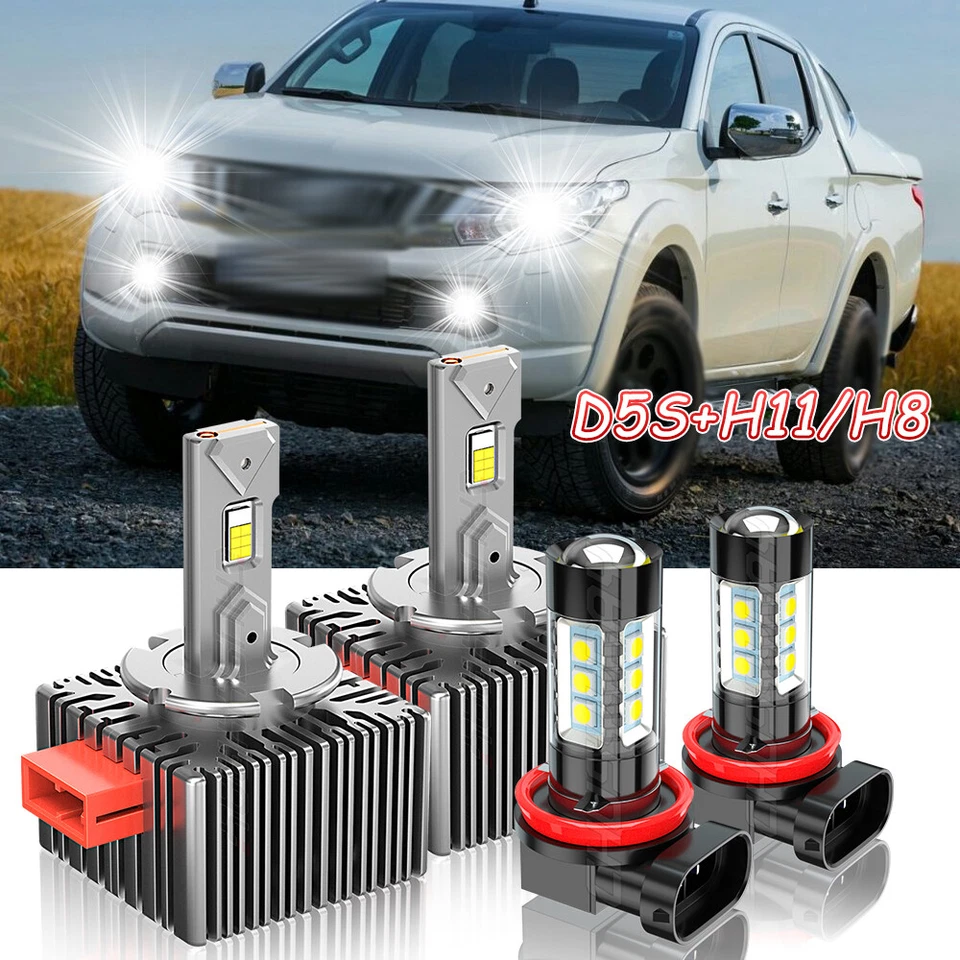 LED Headlight Hi/Low Beam Fog Light Bulb For MITSUBISHI L200 2016 2017 2018 2019 - Image 1 of 4