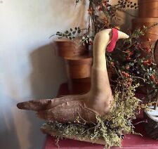Primitive Hand Made Sitting TURKEY  Fall Decor Must SEE!🦃 Sweet Annie