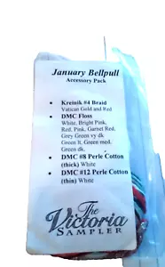 The Victoria Sampler January Bell pull Accessory Thread Pack - Picture 1 of 2