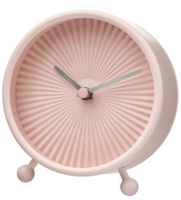 IKEA SNOFSA Table clock, pale pink, 11 cm / 4.3" Silent Quartz Movement - Image 1 of 4