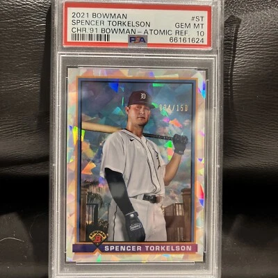 2021 Bowman Chrome Spencer Torkelson ‘91 Bowman Atomic Refractor /150 PSA 10 - Image 1 of 2