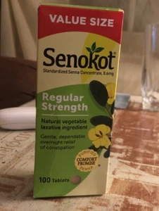 Senokot Regular Strength Natural Vegetable Laxative Tablets 100 tablets EXP07/26 - Picture 1 of 2