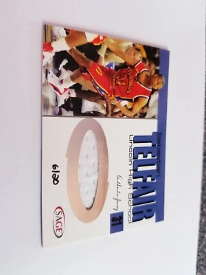 SEBASTIAN TELFAIR 2004 SAGE PLAYERS PROOF JERSEY #6/20 LINCOIN HIGH SCHOOL RARE - Image 1 of 4